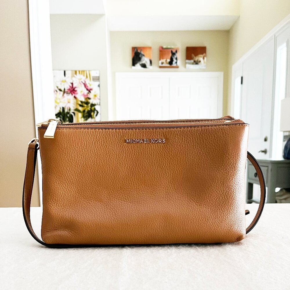 Michael Kors Brown Leather Crossbody Bag